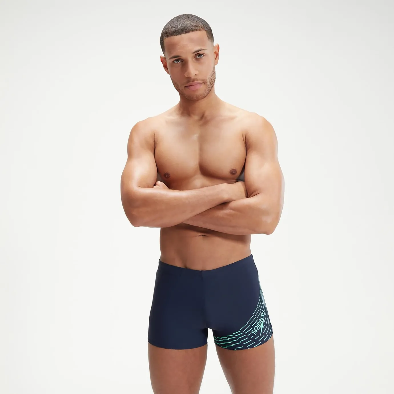 Men's Medley Logo Aquashorts Navy/Green*Speedo Hot