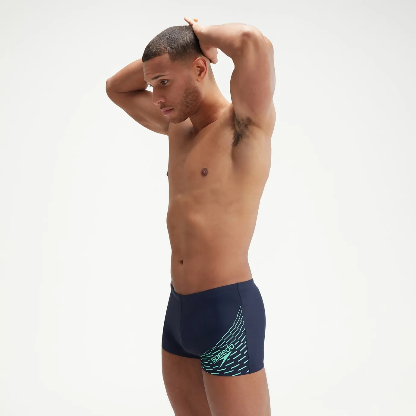 Men's Medley Logo Aquashorts Navy/Green*Speedo Hot