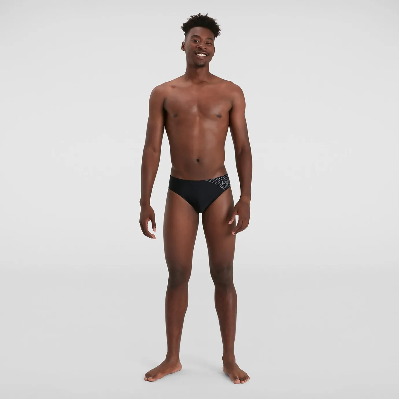 Men's Medley Logo 7cm Brief Black/Grey*Speedo Online