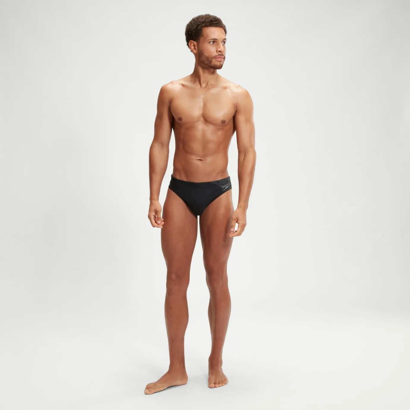 Men's Medley Logo 7cm Brief Black/Grey*Speedo Sale