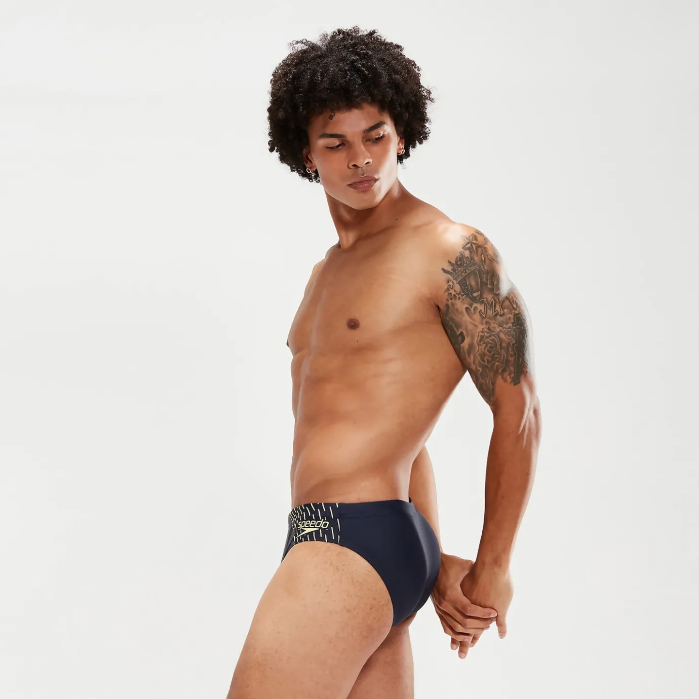 Men's Medley Logo 7cm Brief Navy*Speedo Cheap