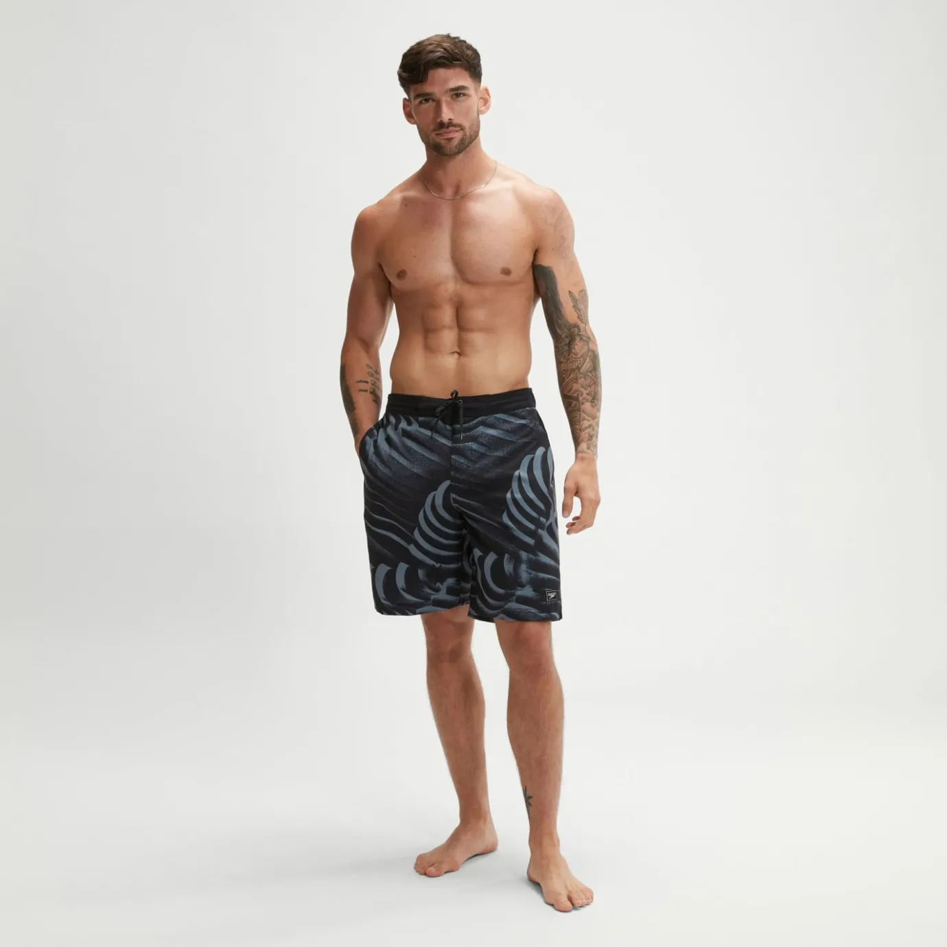 Men's Print Bondi Basin 20'' Swim Shorts Grey*Speedo Flash Sale