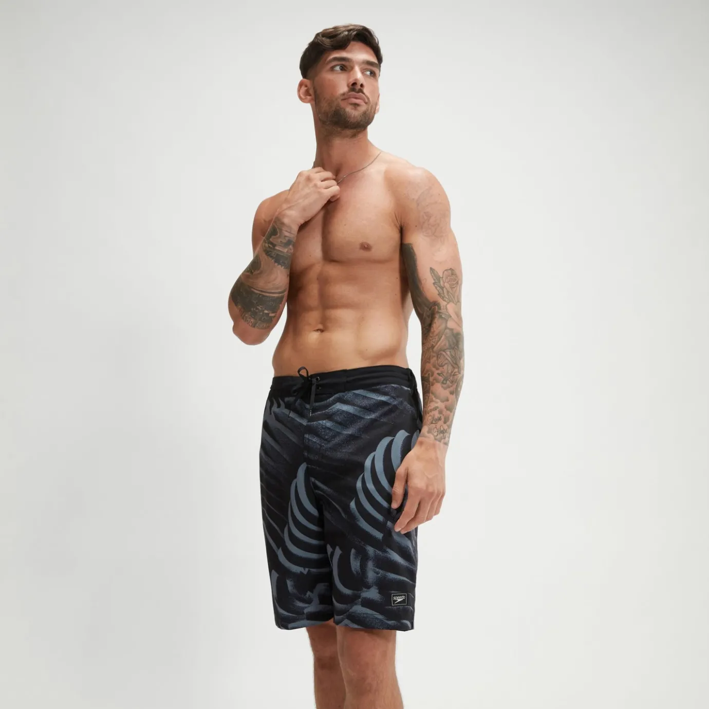 Men's Print Bondi Basin 20'' Swim Shorts Grey*Speedo Flash Sale