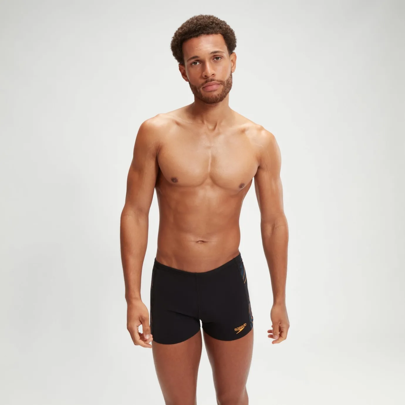 Men's Tech Panel Aquashort Black/Orange*Speedo Online