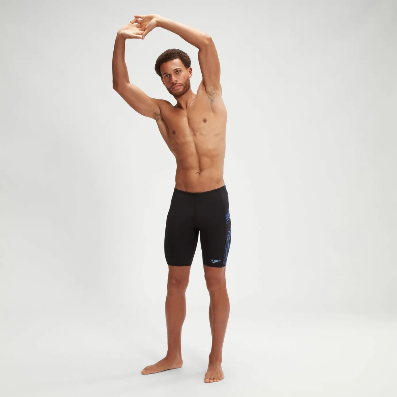 Men's Tech Panel Jammer Black/Blue*Speedo New