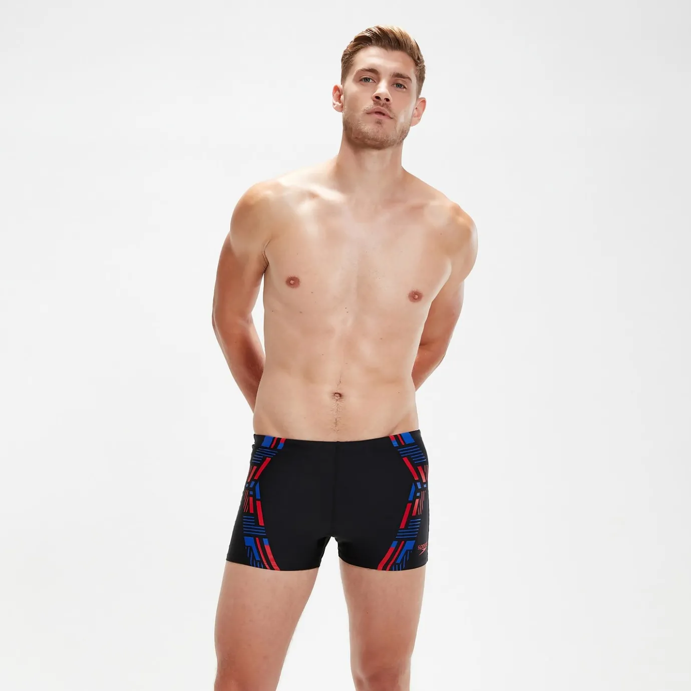 Men's Tech Print Aquashorts Black/Blue*Speedo Online