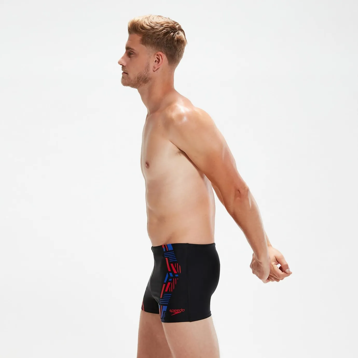 Men's Tech Print Aquashorts Black/Blue*Speedo Online