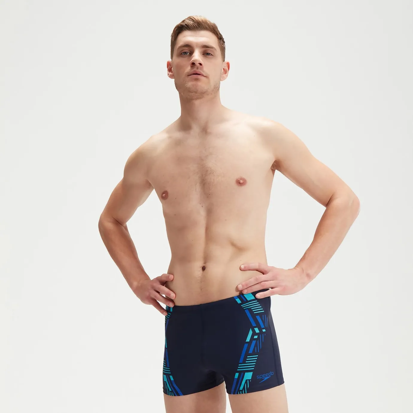 Men's Tech Print Aquashorts Navy/Blue*Speedo Sale