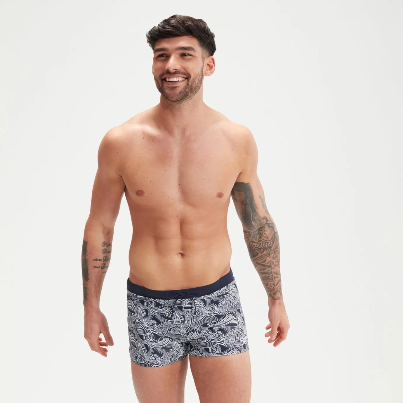 Men's Valmilton Allover Aquashort Navy/White*Speedo Shop