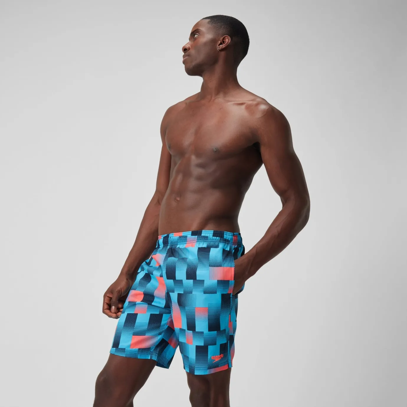 Men's Xpress Lite Allover 18" Swim Shorts Blue/Navy*Speedo Discount