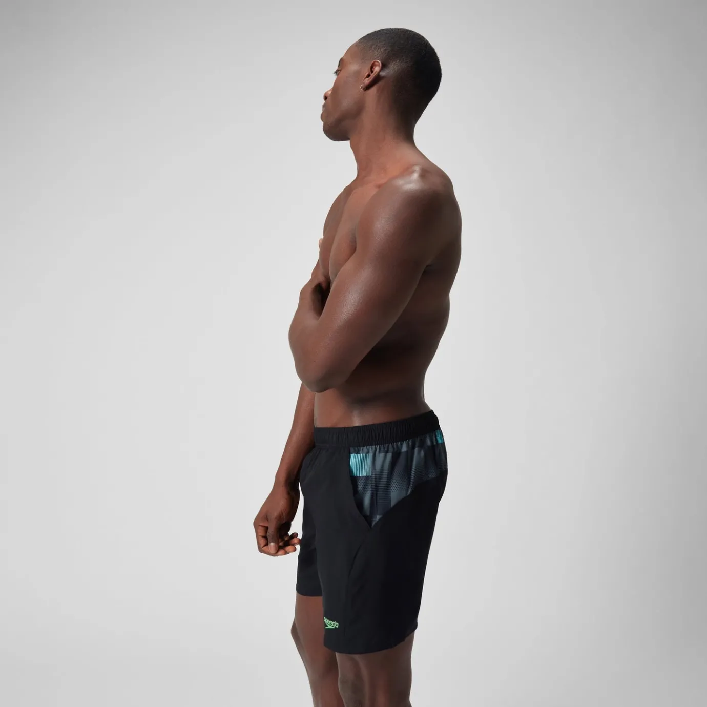Men's Xpress Lite Panel 16" Swim Shorts Black/Grey*Speedo Fashion