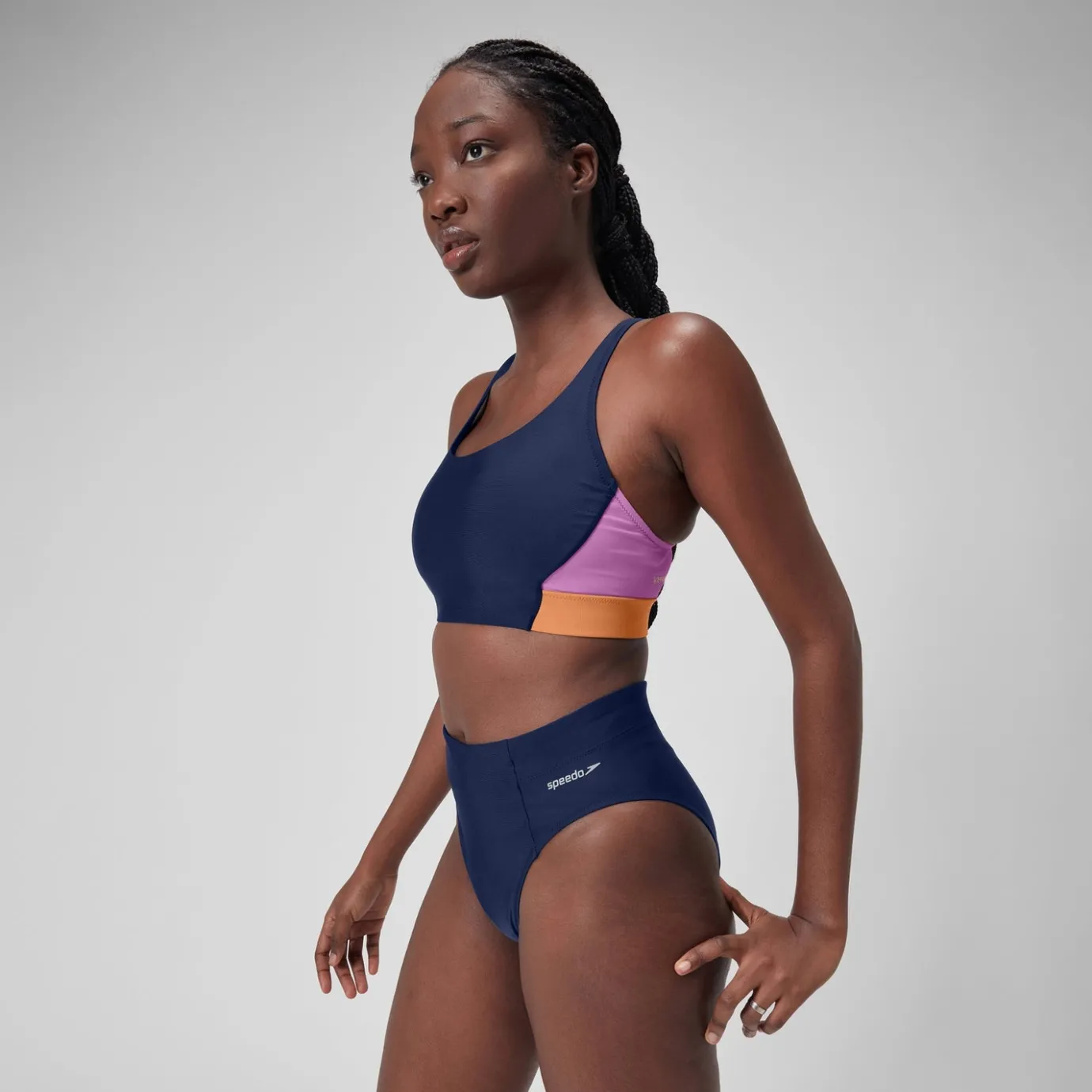 Women's Colourblock Bikini Top Blue*Speedo Clearance