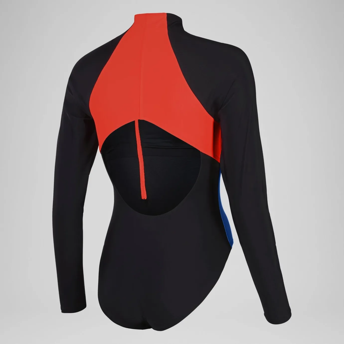 womens_colourblock_long_sleeve_zip_swimsuit_blackred_5.webp Women's Colourblock Long Sleeve Zip Swimsuit Black/Red*Speedo Outlet