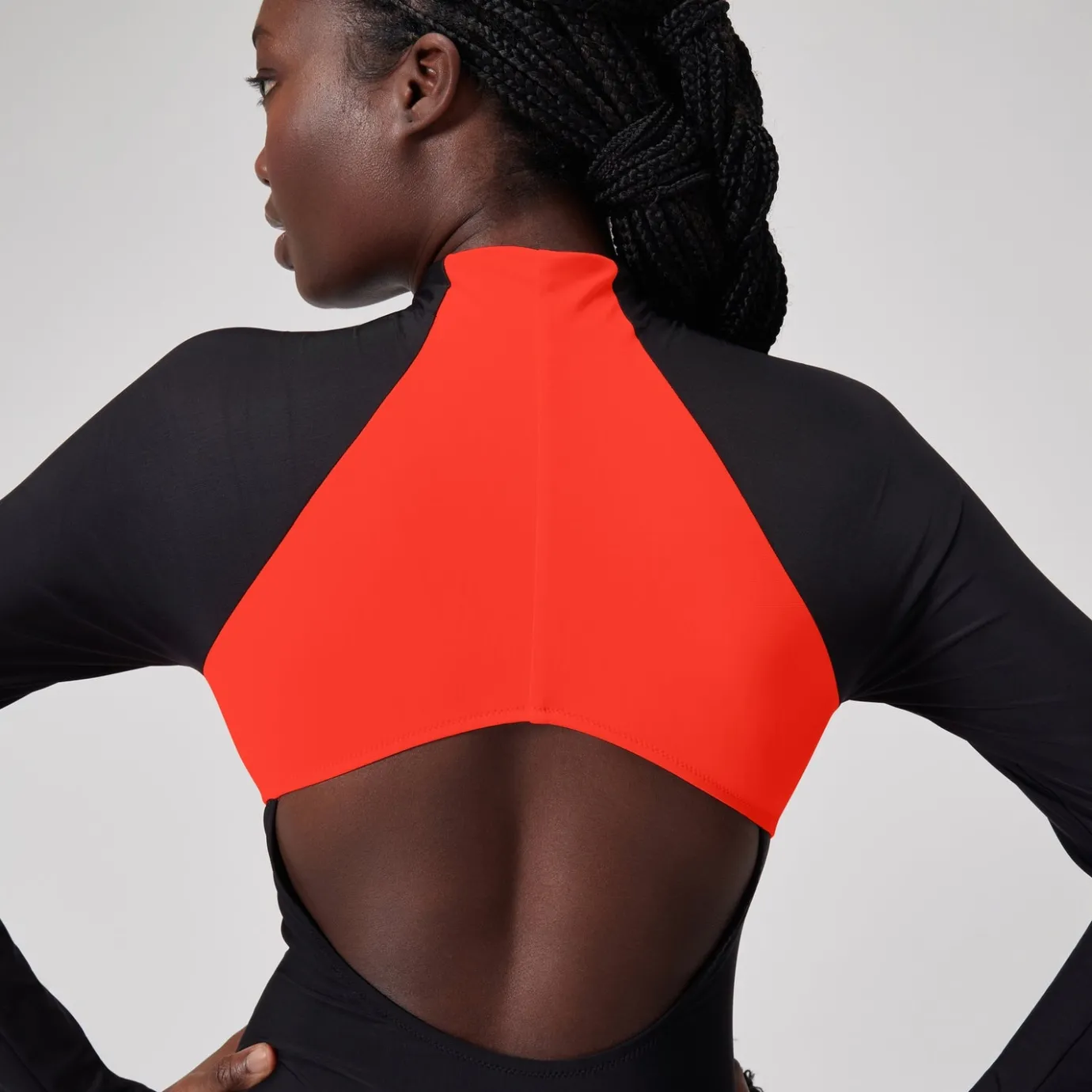 womens_colourblock_long_sleeve_zip_swimsuit_blackred_6.webp Women's Colourblock Long Sleeve Zip Swimsuit Black/Red*Speedo Outlet