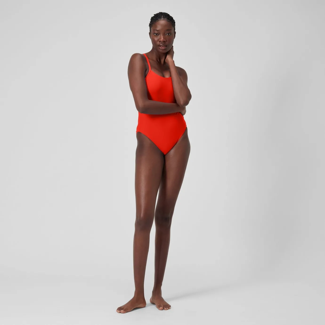 Women's Colourblock Racerback Swimsuit Red*Speedo Outlet