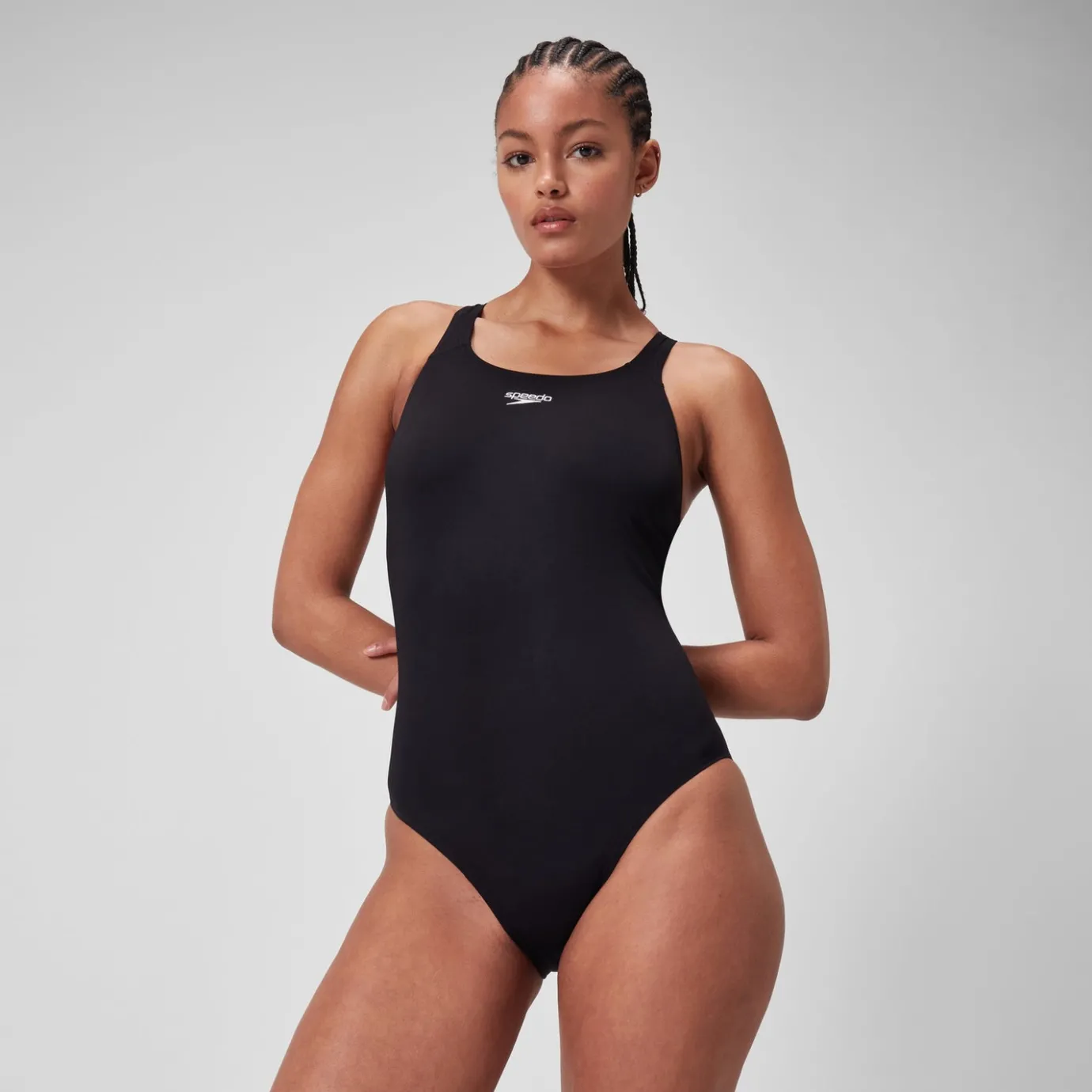 Women's Endurance+ Essential Kickback Swimsuit Black*Speedo Sale