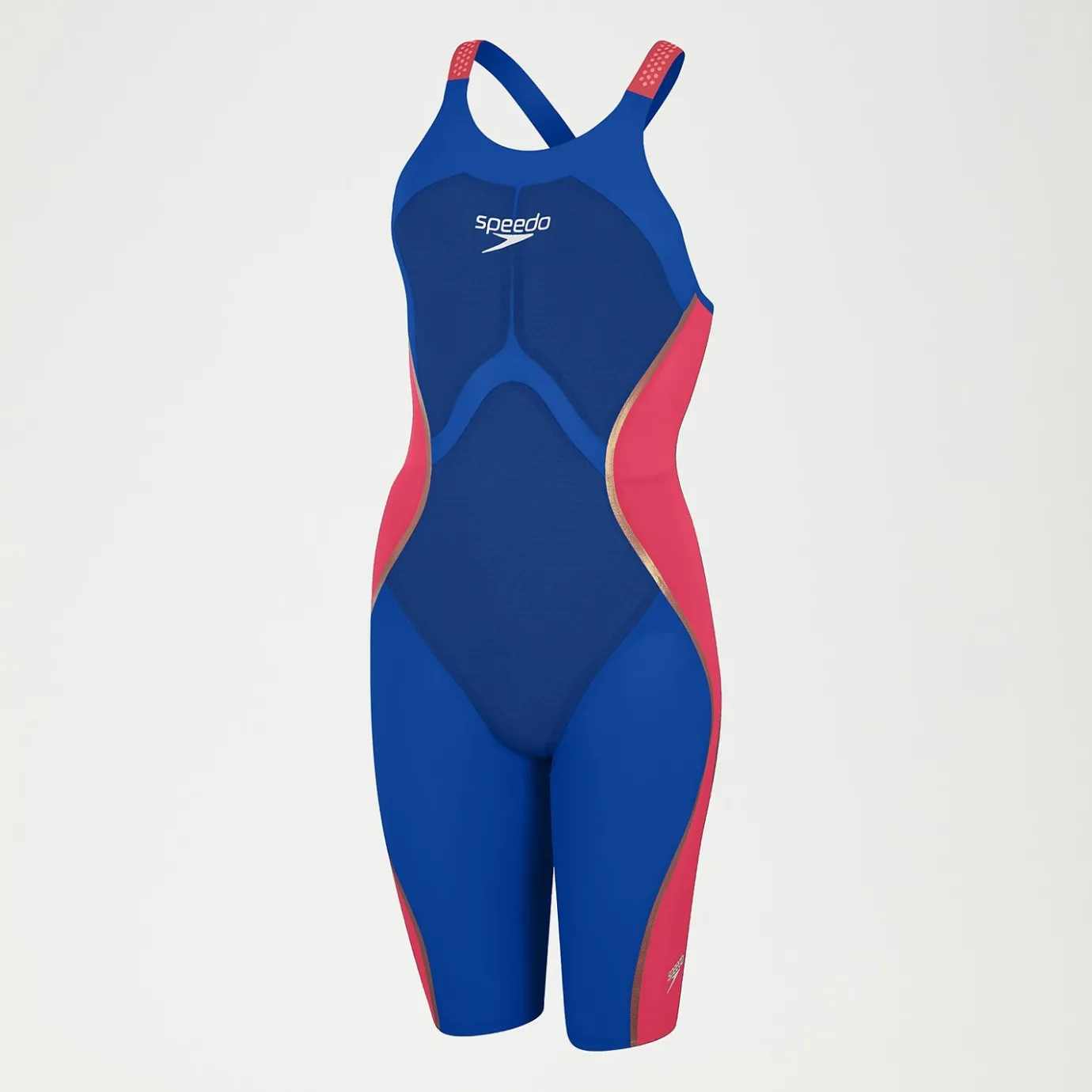 Womens Fastskin LZR Pure Intent Openback Kneeskin Blue/Red*Speedo Store