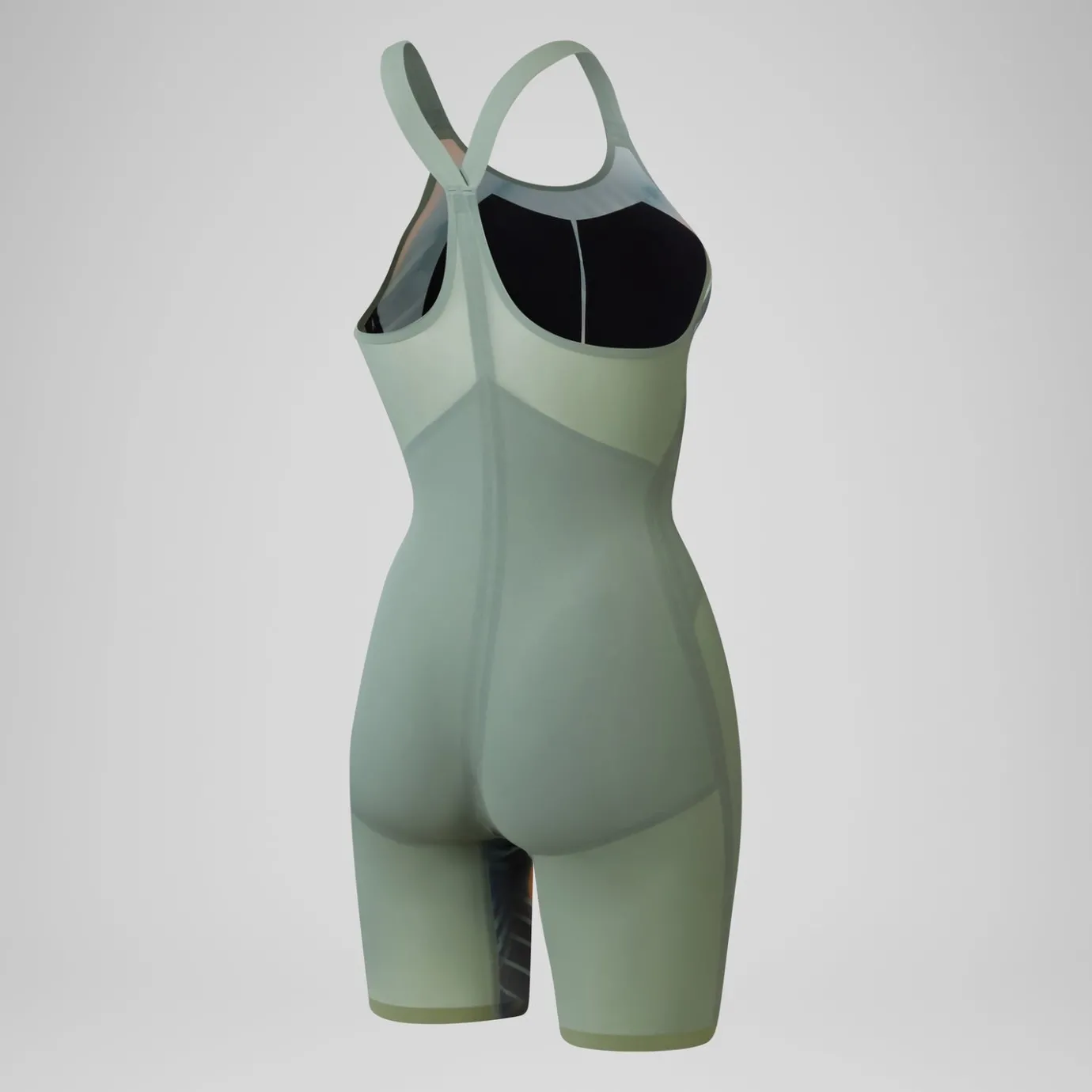 Women's Fastskin LZR Pure Valor 2.0 Closedback Kneeskin Green/Orange*Speedo Best