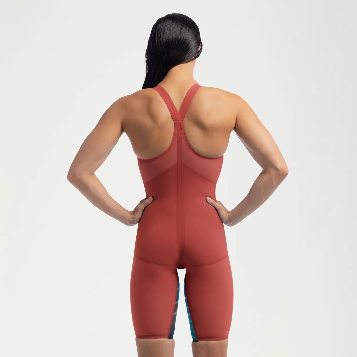 Women's Fastskin LZR Pure Valor 2.0 Closedback Kneeskin Red/Blue*Speedo Online