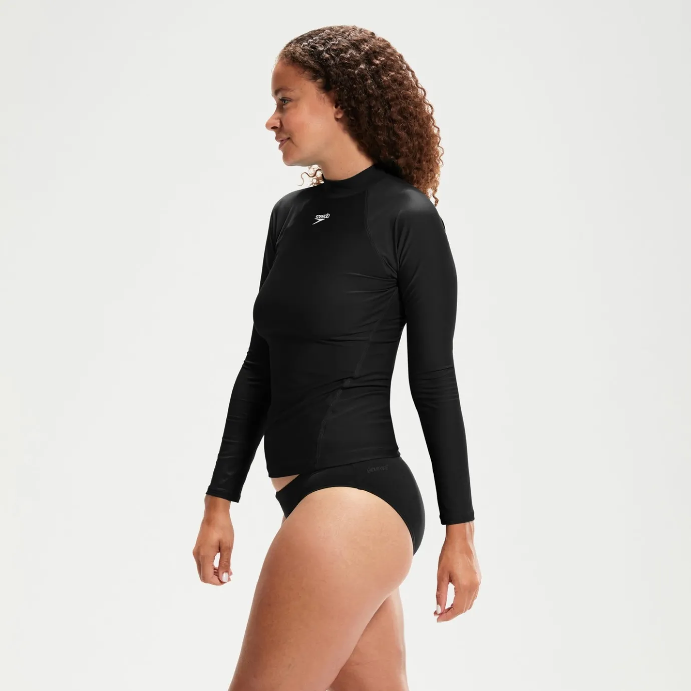 Women's Long Sleeve Rash Top Black*Speedo Store