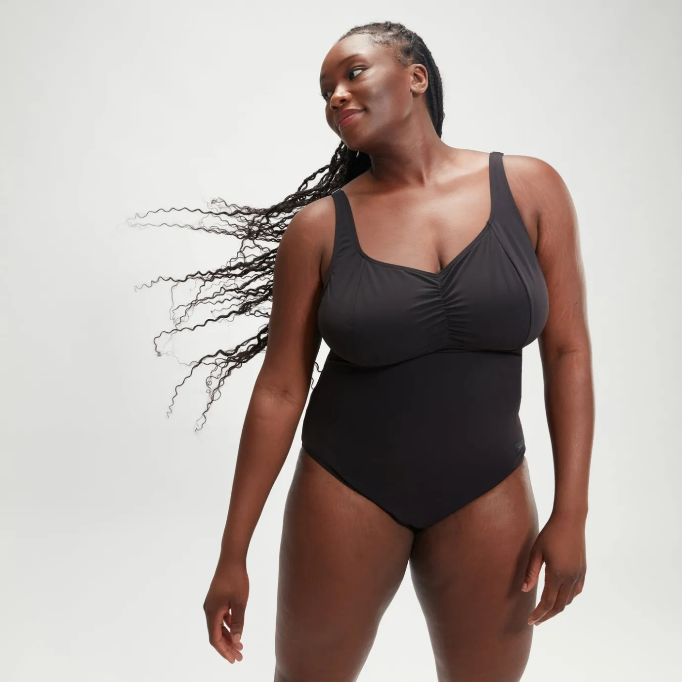 Women's Plus Size Shaping AquaNite Swimsuit Black*Speedo New