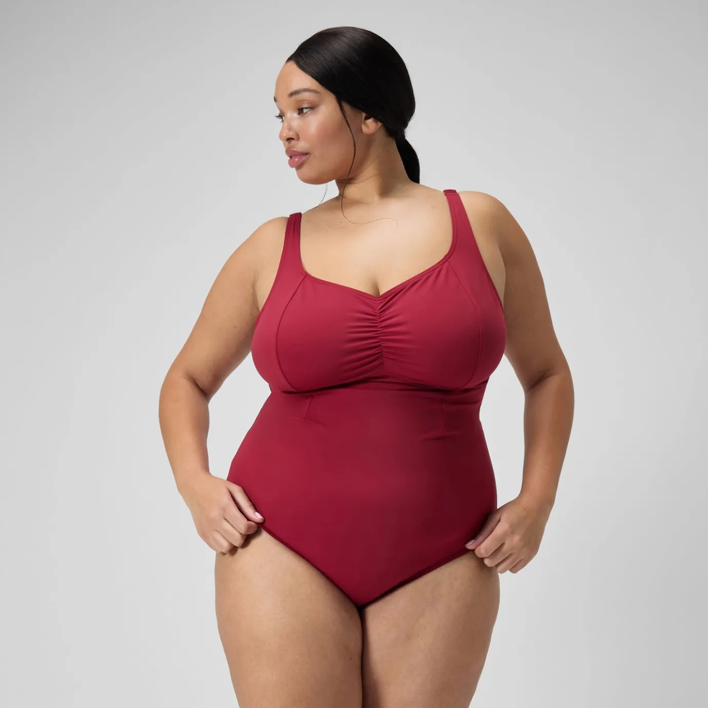 Women's Plus Size Shaping AquaNite Swimsuit Red*Speedo Store