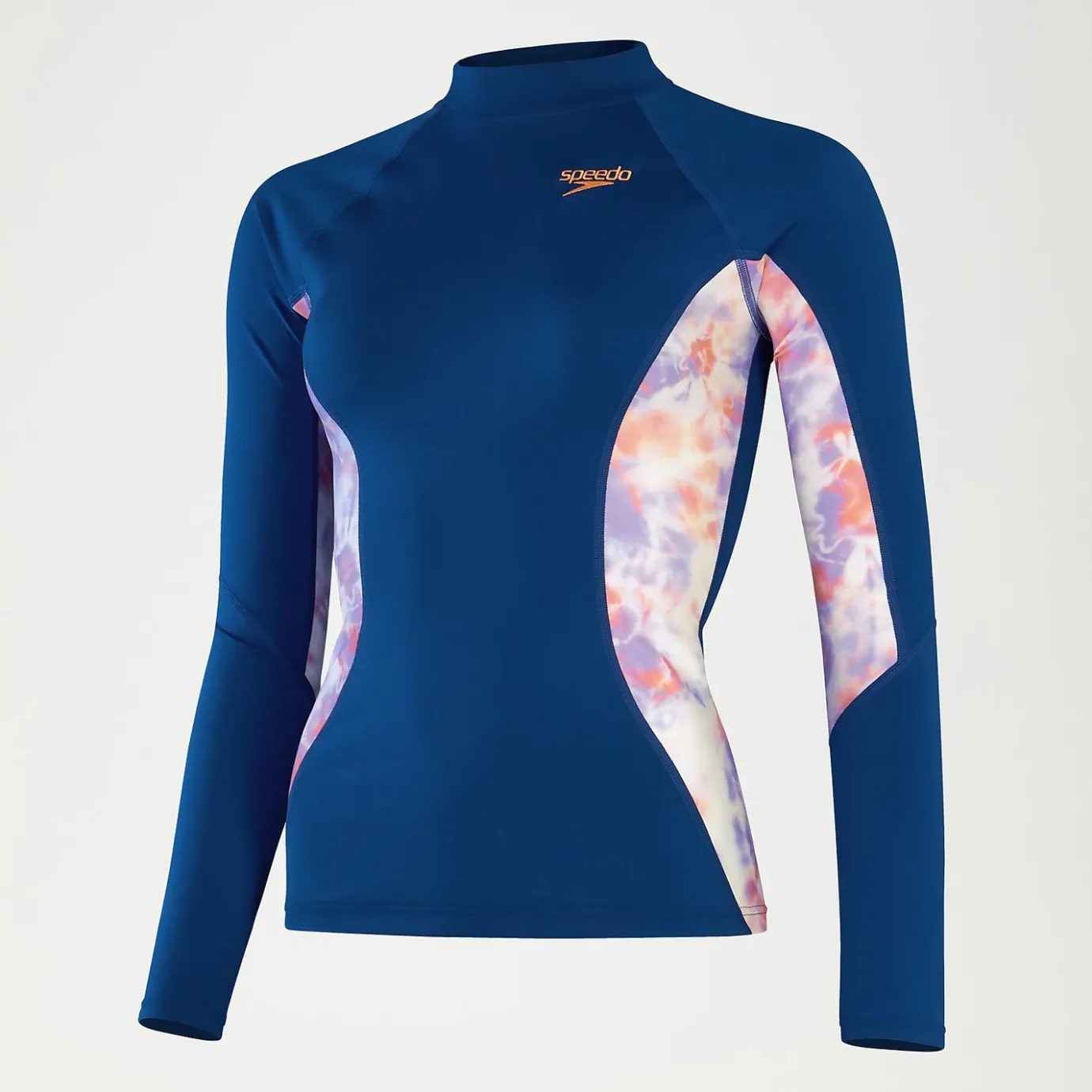 Women's Printed Long Sleeve Rash Top Blue/Coral*Speedo Outlet