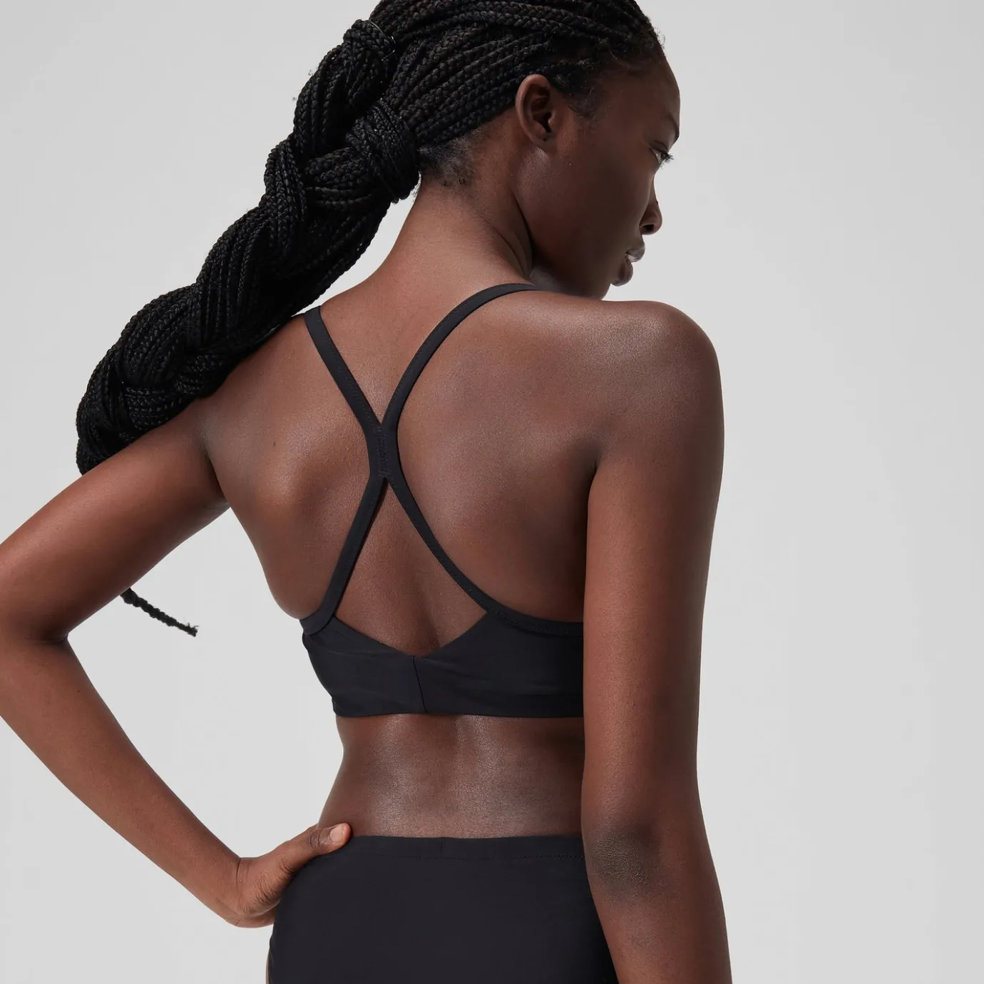 Women's Racerback Crop Top Dark Grey*Speedo New