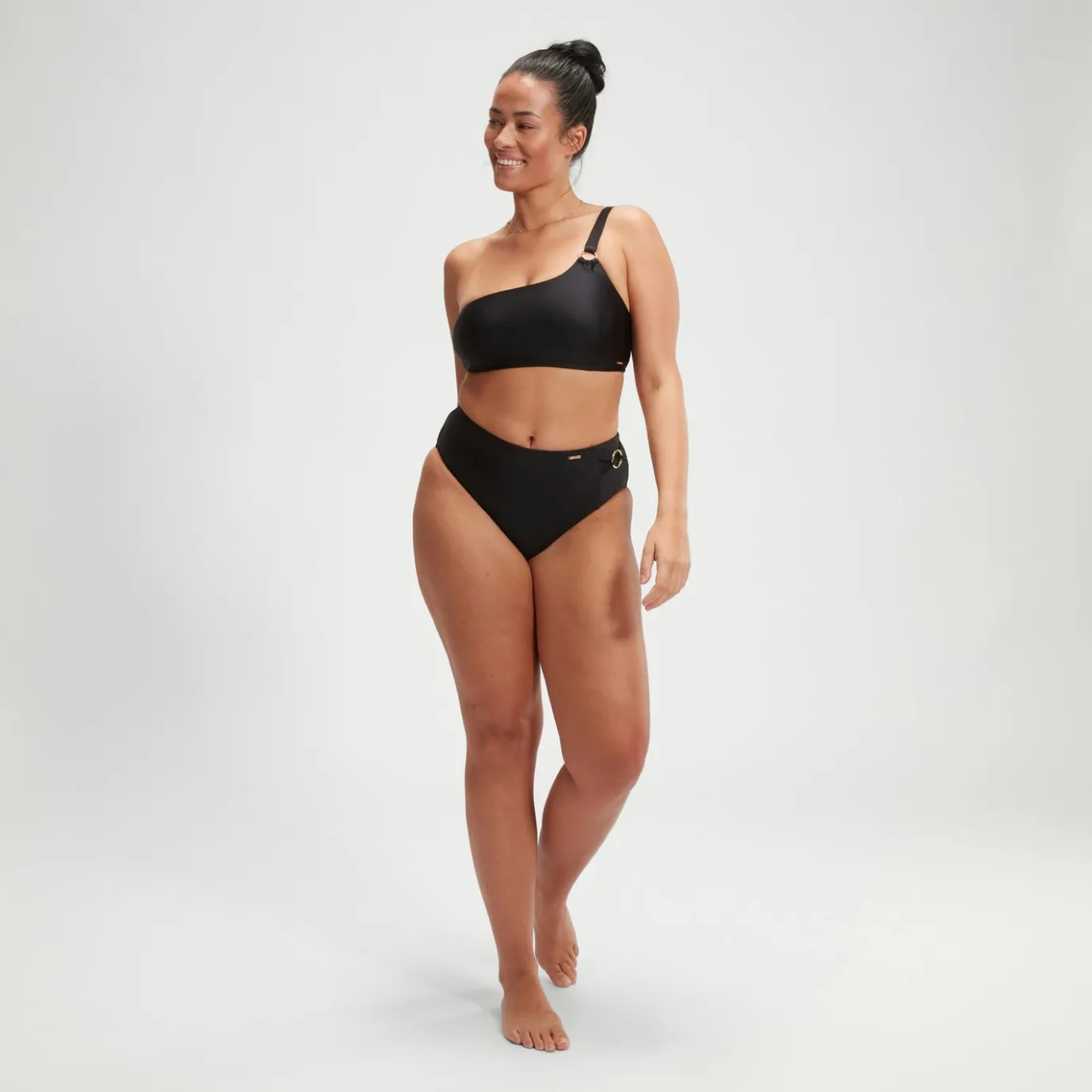 Women's Shaping Asymmetric Bikini Top Black*Speedo Fashion