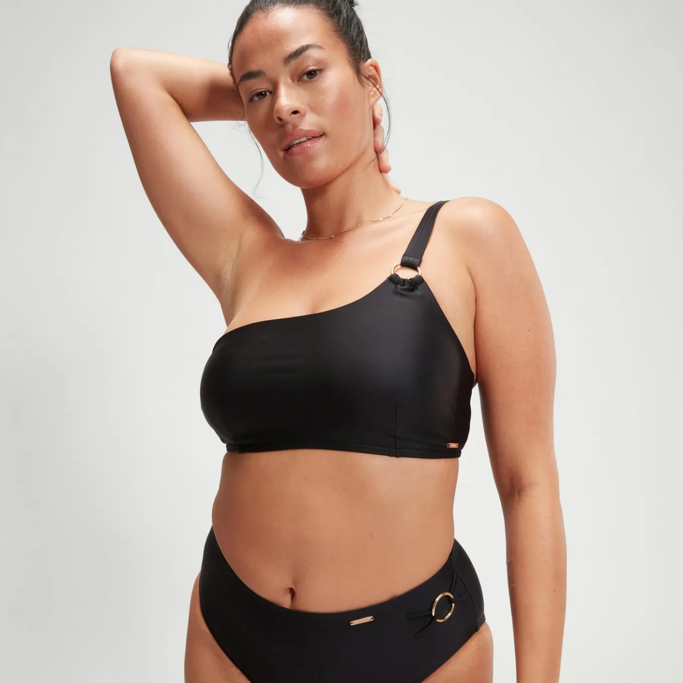 Women's Shaping Asymmetric Bikini Top Black*Speedo Fashion