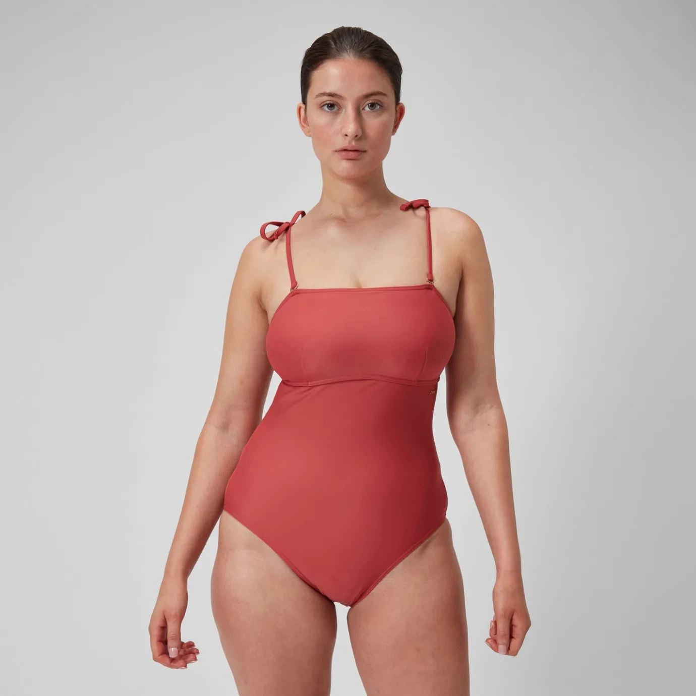 Women's Shaping Bandeau Swimsuit Red*Speedo Store