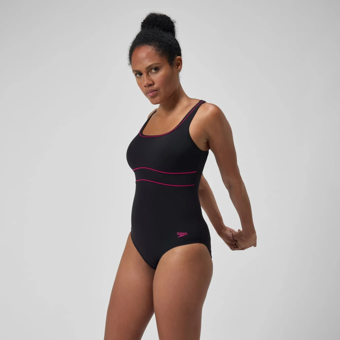 Women's Shaping Contour Eclipse Swimsuit Black/Purple*Speedo Shop