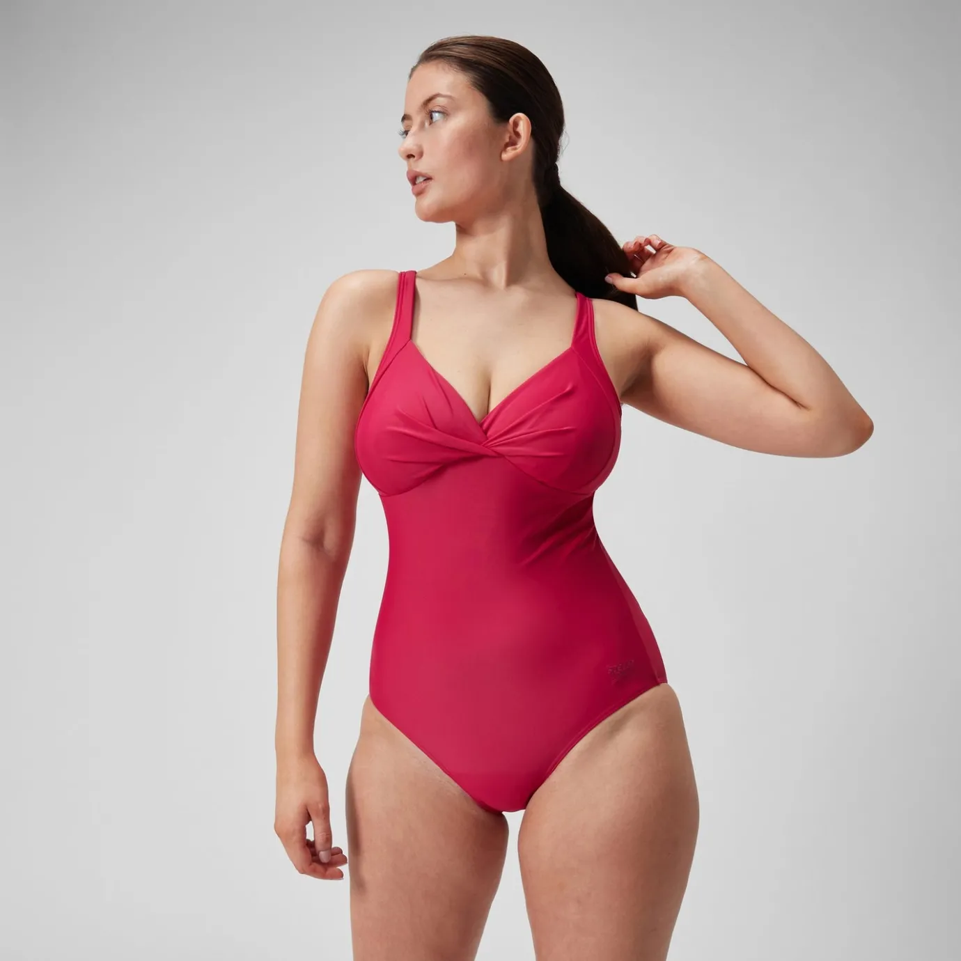 Women's Shaping Cross Knot Swimsuit Purple*Speedo Outlet
