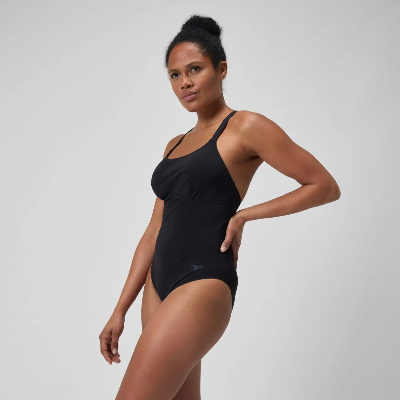 Women's Shaping Crossback Swimsuit Black*Speedo Store