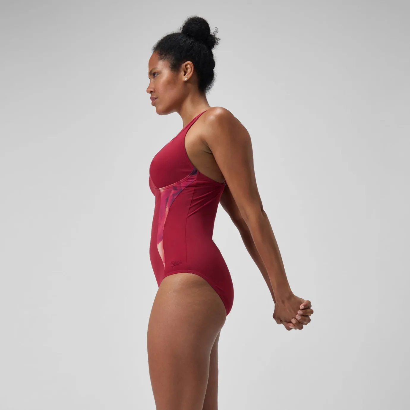 Women's Shaping Printed LunaElustre Swimsuit Red/Purple*Speedo Best Sale