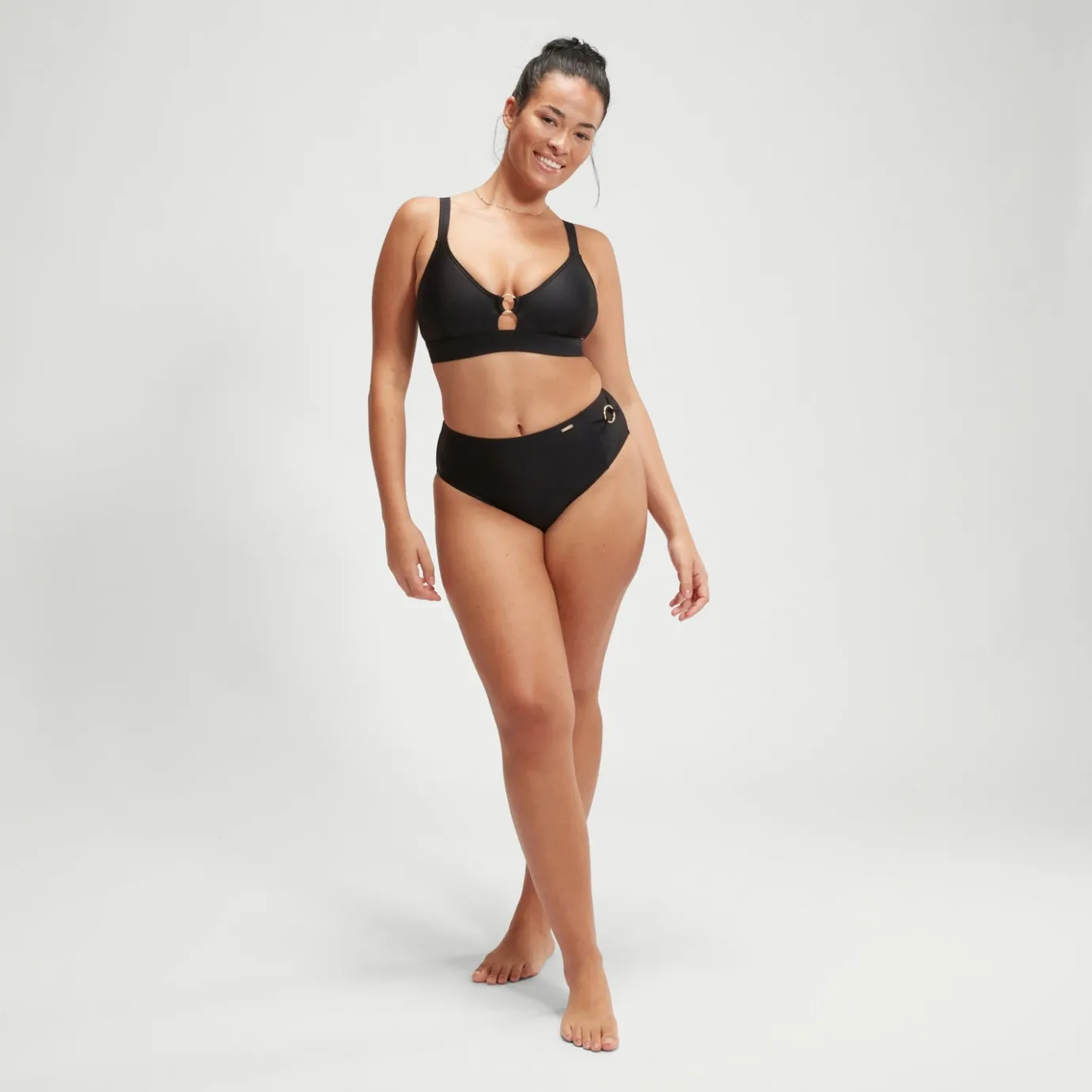 Women's Shaping Triangle Top Black*Speedo New