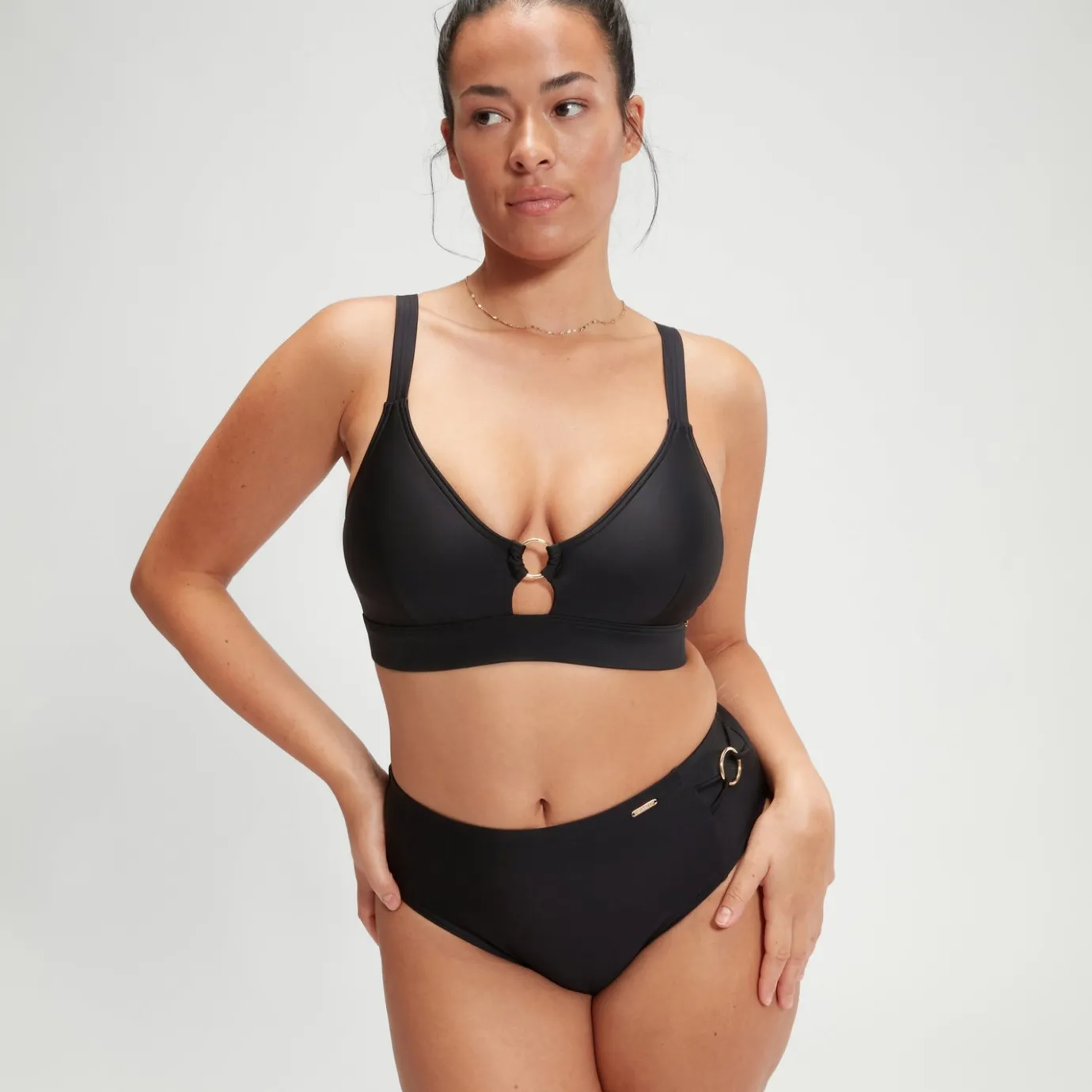 Women's Shaping Triangle Top Black*Speedo New