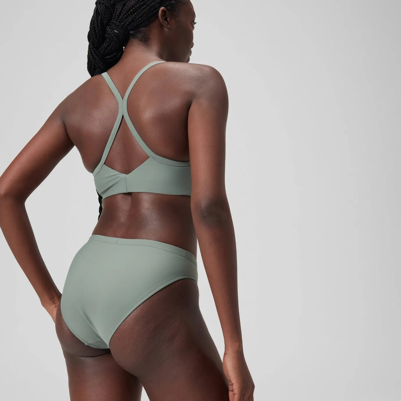 Women's Solid Classic Bikini Bottom Green*Speedo Hot
