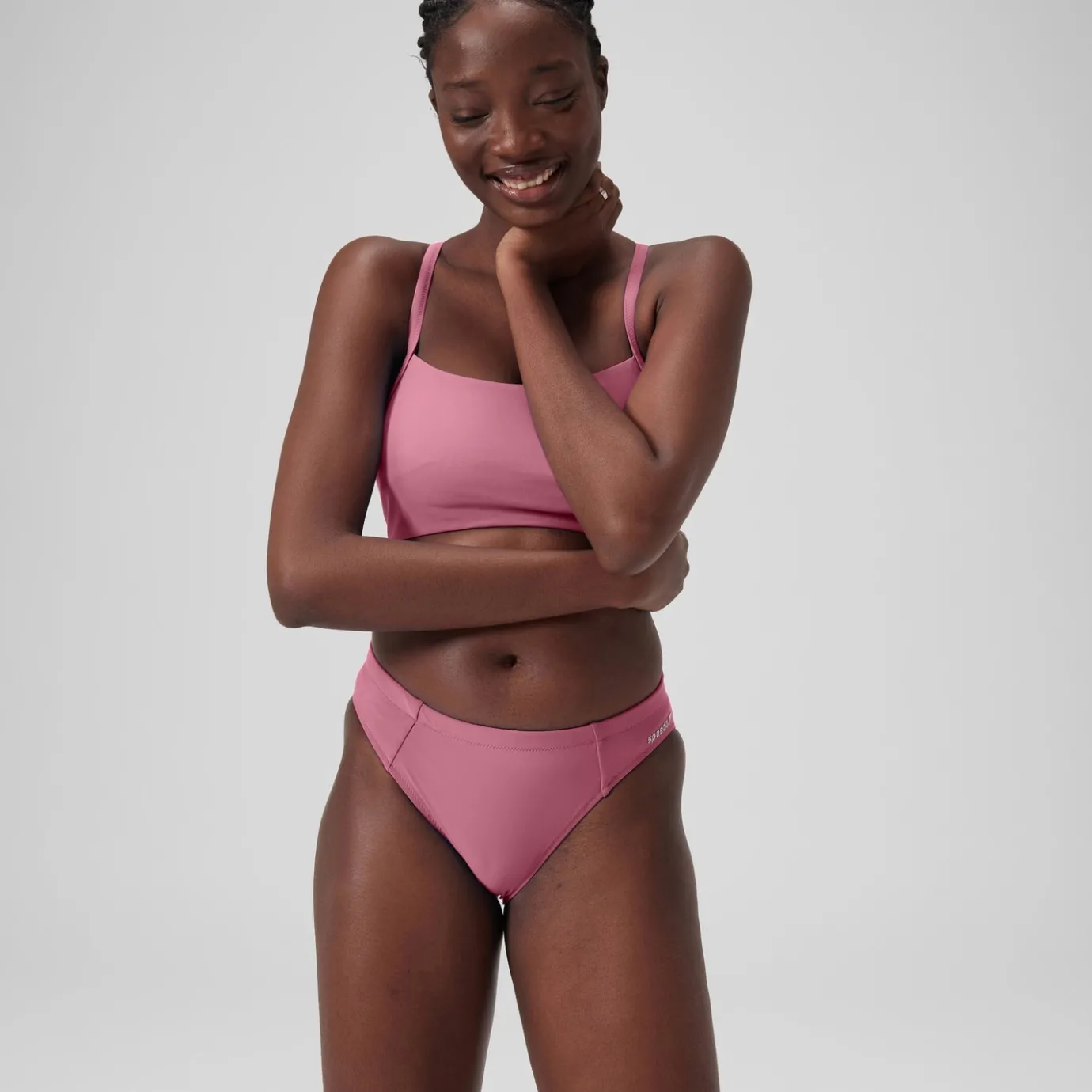 Women's Solid Classic Bikini Bottom Pink*Speedo Hot