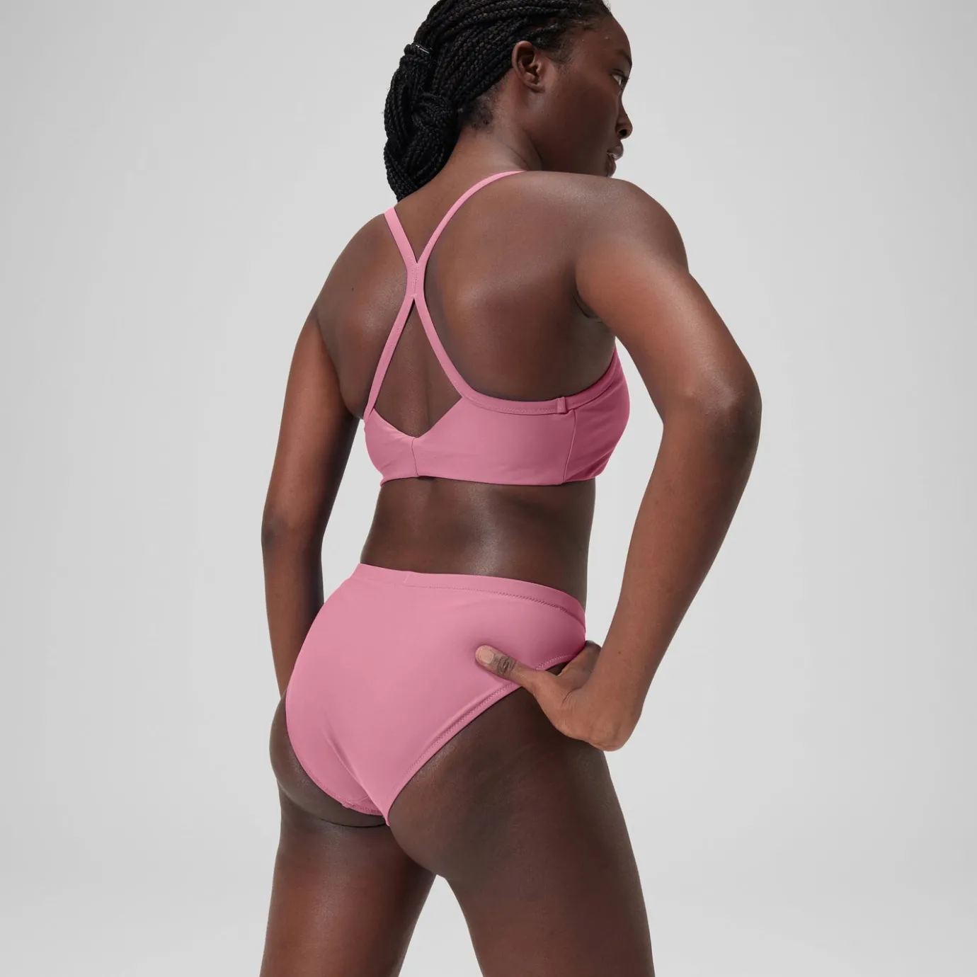 Women's Solid Classic Bikini Bottom Pink*Speedo Hot