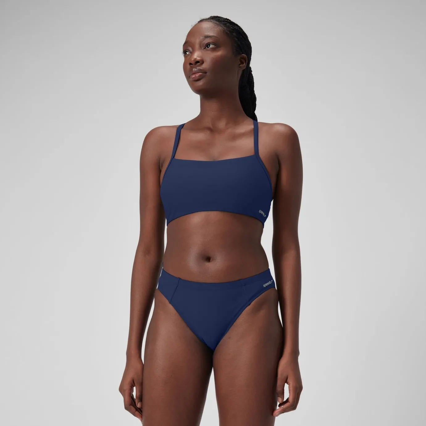 Women's Solid Racerback Bikini Top Blue*Speedo Best Sale